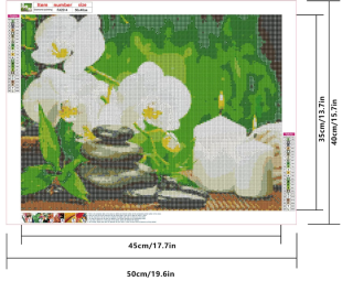 Preview: Diamond Painting Weisse Phalaenopsis-Orchidee
